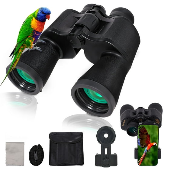VAVSEA Binoculars, 20x50 Binoculars for Adults, Compact HD High Powered Binoculars with Low Night Vision 28mm Large Field Binoculars with BAK4 Prism FMC Lens for Hunting Bird Watching Sports