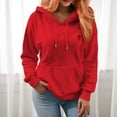 thumbnail image 3 of Women's 330 Gram Hoodie Kangaroo Pouch-Rose Flower, 3 of 10