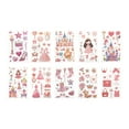 thumbnail image 1 of Unique Bargains 10 Pcs Realistic Temporary Tatto Cartoon Fake Tattoos Pink Yellow, 1 of 5