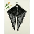 thumbnail image 4 of Yoyauz Triangle Lace Mantilla Veil Tulle Scarf Shawl Covering Church Veil for Mass Wedding Bridesmaids, 4 of 7