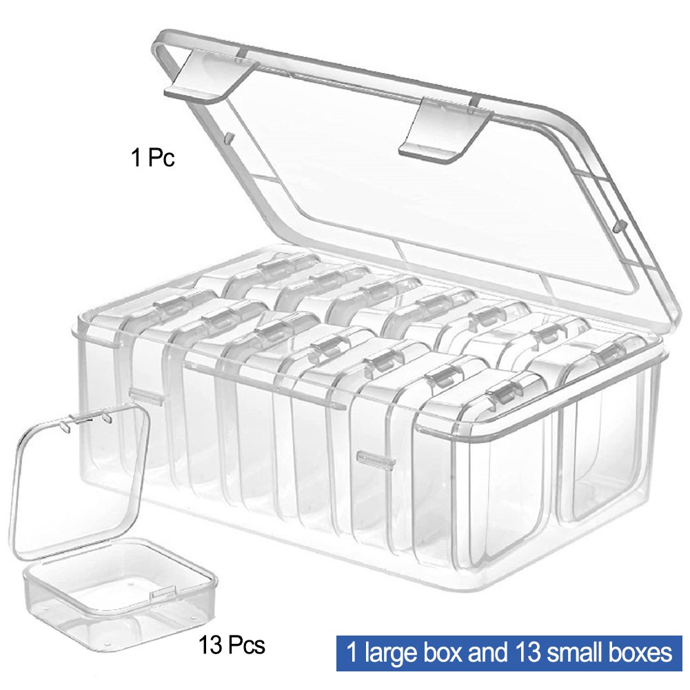 Plastic Bead Storage Containers, Small Clear Beads Storage Box Storage