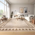 thumbnail image 3 of 9x12 Washable Modern Solid Area Rug, Non Slip TPR Backing Low Pile Carpet for Living Room, Bedroom, Dining Room,Brown, 3 of 10