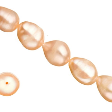 Irregular Potato - Jumbo Size A Grade Luster/Shine Irregular Potato Natural Peach Cultured Fresh Water Pearl Beads 7-9mm