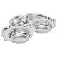 thumbnail image 3 of Plato de comida Jadeshay Acero inoxidable 304 Plata 29,5 x 21,5 cm, 3 of 8