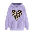 thumbnail image 2 of SOOMLON Valentines Day Hoodies Women Couple Valentines Gift Plus Size Loose Long Sleeve Crew Neck Sweatshirts Tops Cute Love Heart Graphic Pullovers Shirts Trendy Valentines Outfits 2025 Purple S, 2 of 5