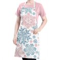 thumbnail image 5 of Blue and Pink Christmas Snowflake Apron-Garden Aprons for Women with Pockets-Cotton Linen Waterproof Kitchen Cooking Gardening Aprons Adjustable for Kitchen,Cooking,BBQ and Salon 32"x27", 5 of 7