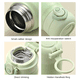 thumbnail image 5 of Termo de acero inoxidable 316, botella de agua de 500ML, termo de vacío con anillo de mano oculto, taza térmica aislada para beber directamente, 5 of 5