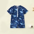 thumbnail image 4 of RXMEKW Boys Swimsuit Half-Zip Conjoined for Boys 0-3 Years, Printed Swimwear for Toddlers and Infants, Summer Beach Pool Rash Guard with UPF Protection, 4 of 9