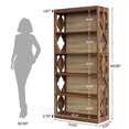 thumbnail image 6 of Tribesigns 6-Tier Bookcase, 70-Inch Tall Freestanding Bookshelf with Storage Shelves, Open Bookcase Wood Display Shelving Unit for Living Room Bedroom, 6 of 6