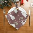 thumbnail image 2 of GZHJMY Rabbit Cloth Napkins Set of 1, Reusable Washable Polyester Dinner Napkins for Family, Restaurant, Wedding, Party Decor 20 x 20 Inch, 2 of 7
