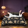 thumbnail image 3 of Homewish Bohemian Moon and Sun Bedding, Glitter Stars Duvet Cover Full, Black Reversible 3 Pieces, 1 Duvet Cover and 2 Pillowcases, 3 of 6