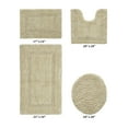 thumbnail image 2 of Better Trends Bathroom Rugs 4 Piece Set 100% Cotton Soft Seat Covers, Water Absorbent, Reversible, Machine Washable for Bathroom Decor Toilet Base Contour, Lid Cover Sand Lux Collection, 2 of 4