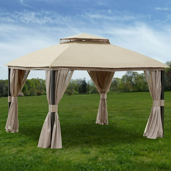 Garden Winds Replacement Canopy Top for the Privacy Gazebo - Riplock 350