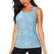 thumbnail image 1 of Fotbe Snowflake Snowing Blusas Sin Mangas para Mujer – Estilo Casual, Corte Suelto, Slim-Fit, Cuello Redondo Deportivo, Tops de Verano para Gimnasio y Yoga-Large, 1 of 7