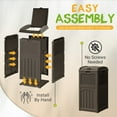 thumbnail image 7 of Devoko 2 PCS Outdoor All-Weather use Trashbin with Lid, Patio Resin Hideaway Trash Can with Waterproof for Backyard, 7 of 7
