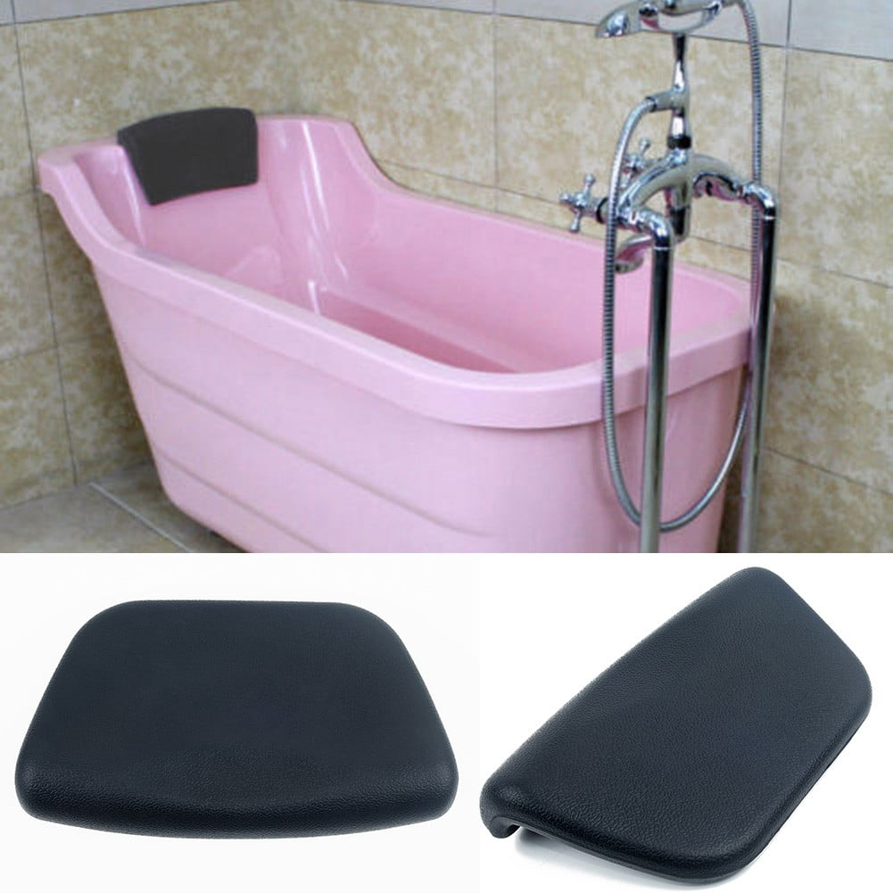 PU Bath Pillow/Bathtub Spa Head Rest Neck Support Back Comfort Tub Cushion Black