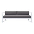 thumbnail image 5 of Four Piece Metal and Fabric Outdoor Sofa Set, Gray and White, 5 of 5