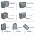 thumbnail image 2 of Packing Cubes For Travel 7Pcs Travel Cubes Set Foldable Suitcase Organizer Lightweight Luggage Storage Bag, 2 of 3