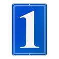thumbnail image 1 of Letrero de Aluminio Uxcell 1, Números de Casa de 11.8 Pulgadas y Letras de Metal, Señales de Letra de Estacionamiento, Decoración de Pared de Letras de Metal [Texto Blanco Sobre Azul], 1 of 1