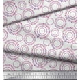 thumbnail image 2 of Soimoi White Velvet Fabric Dots & Circle Geometric Decor Fabric Printed Yard 58 Inch Wide, 2 of 3