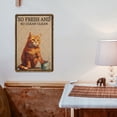 thumbnail image 3 of Noete 12x16 Inch Cat Metal Tin Sign Funny Retro Bathroom Wall Decor with "So Fresh & So Clean" Design, Vintage Cat Metal Tin Sign for Home, Office & Gifts, 3 of 8