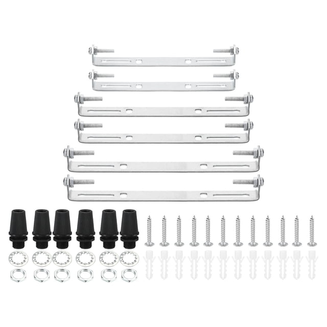 Unique Bargains 120mm 135mm 150mm Ceiling Light Plate Kit Light Fixture Mounting Bracket Crossbar for Pendant Wall Light 6 Set