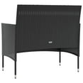 thumbnail image 3 of vidaXL 8 Piece Garden Lounge Set with Cushions Poly Rattan Black, 3 of 5