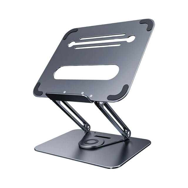 MERIGLARE Support d'Ordinateur Portable Rotatif à 360 pour Travail Collaboratif, Rangement Facile, Rehausseur d'Ordinateur Portable pour Gris