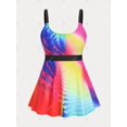 thumbnail image 2 of Tankini de Talla Grande de Color Bloque Rosegal Camisetas tallas grandes, 2 of 5