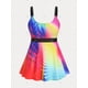 thumbnail image 2 of Tankini de Talla Grande de Color Bloque Rosegal Camisetas tallas grandes, 2 of 5
