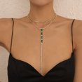 thumbnail image 2 of RV Collar en forma de Y a juego de moda europea y americana simple BRILLAR  Rojo Verde, 2 of 5