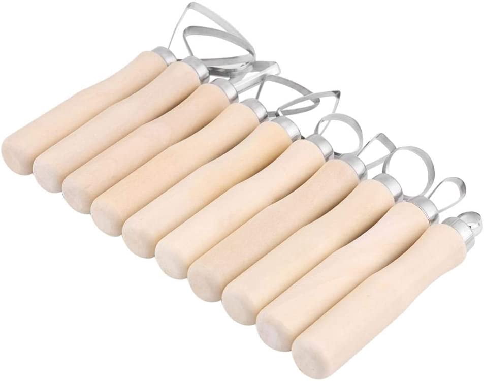 RVKXHD Pottery Tools Clay Sculpture Tool Set JR2-10/ 10Pcs DIY Wax Carving Pottery Shapers Tools Clay Sculpting Tools Set Accessories