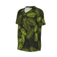 thumbnail image 6 of Fotbe Tropical Palm Leaves Fern Leaf Baseball Jersey Shirt for Men and Women, Casual Short Sleeves Button Down T-Shirt-Medium, 6 of 9