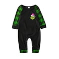 thumbnail image 3 of Conjuntos de pijamas navideños familiares a juego Grinch 2024, pijama de Grinch con parte superior y pantalones de pijama a cuadros, pijama de Grinch para niños y adultos para la familia, 3 Meses, 3 of 4