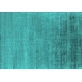 thumbnail image 1 of Ahgly Company Machine Washable Indoor Rectangle Oriental Turquoise Blue Industrial Area Rugs, 5' x 8', 1 of 4