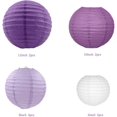 thumbnail image 2 of 12 Pcs Paper Lanterns, Purple Chinese Hanging Paper Lanterns Decoration,Round Hanging Decorations Paper Lanterns for Party, Classroom, Wedding, Home Decoration(Size of 6" 8" 10" 12" ), 2 of 8
