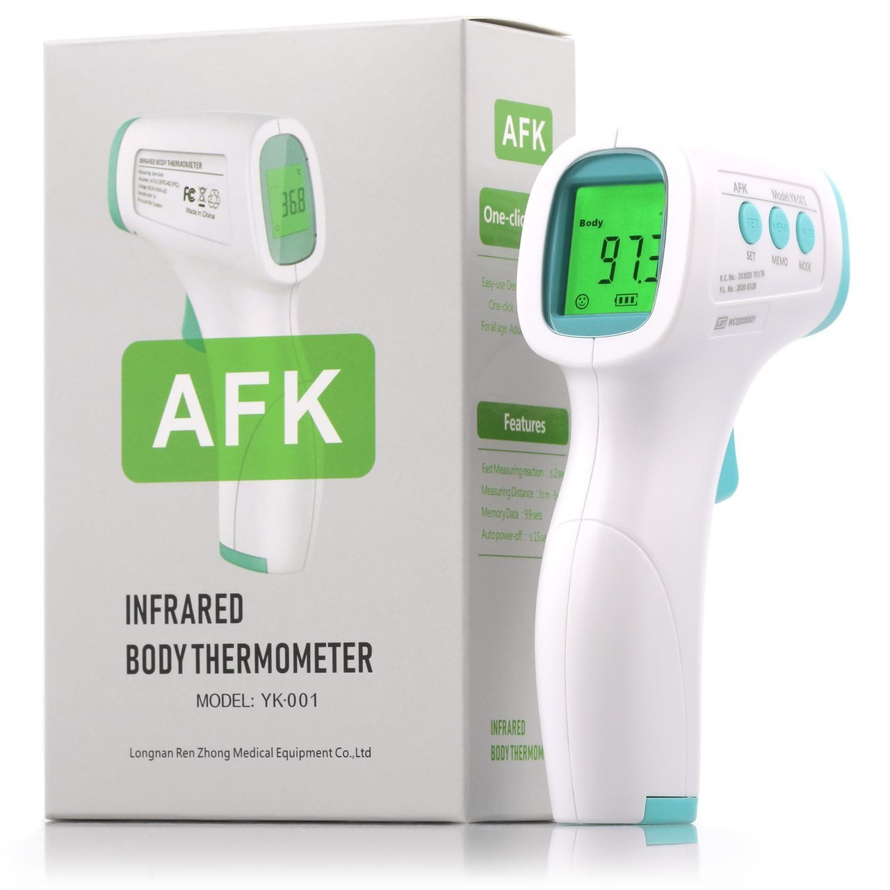 Infrared Thermometer No Touch Forehead Fahrenheit Feature Backlight Screen FDA