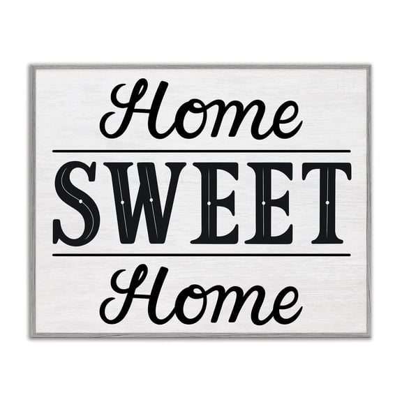 Stupell Industries French Country Sweet Home Farmhouse Sign Gray Framed Giclee Art, 20 x 16, by Jalynn Heerdt