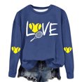 thumbnail image 4 of Timegard Womens Crewneck Sweatshirt Fall Loose Comfy Drop Shoulder Print Long Sleeve Pullover Tops, 4 of 4