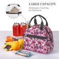 thumbnail image 6 of Goofa Orchids Flowers Pattern Lunch Bag ,Insulated Lunch Box, Small Leakproof Cooler Food Lunch Containers Reusable High Capacity Lunch Tote Bags, 6 of 8