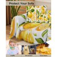 thumbnail image 4 of Lemon Summer Sofa Couch Covers for 3 Cushion Couch,Washable L Shape Sectional Sofa Covers for Loverseat/Pet/Kid,Botanical Tropical Fruit Watercolor Slipcover Throw Blanket Futon Cover 71''x134'', 4 of 8