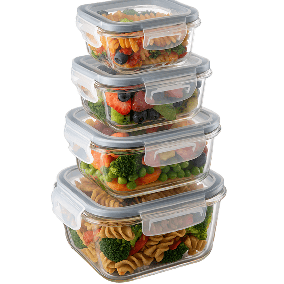 Vittori, Set de Contenedores de Vidrio Borosilicato Herméticos 4 piezas