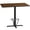 Walnut, variant on Flash Furniture 30'' x 48'' Rectangular Black Laminate Table Top with 23.5'' x 29.5'' Bar Height Table Base and Foot Ring