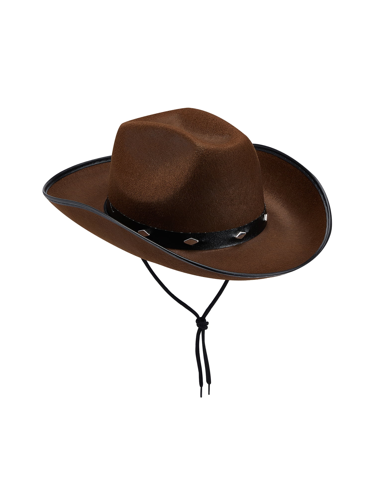 Liangchengmei Women Men Felt Wide Brim Western Cowboy Hats Belt Buckle