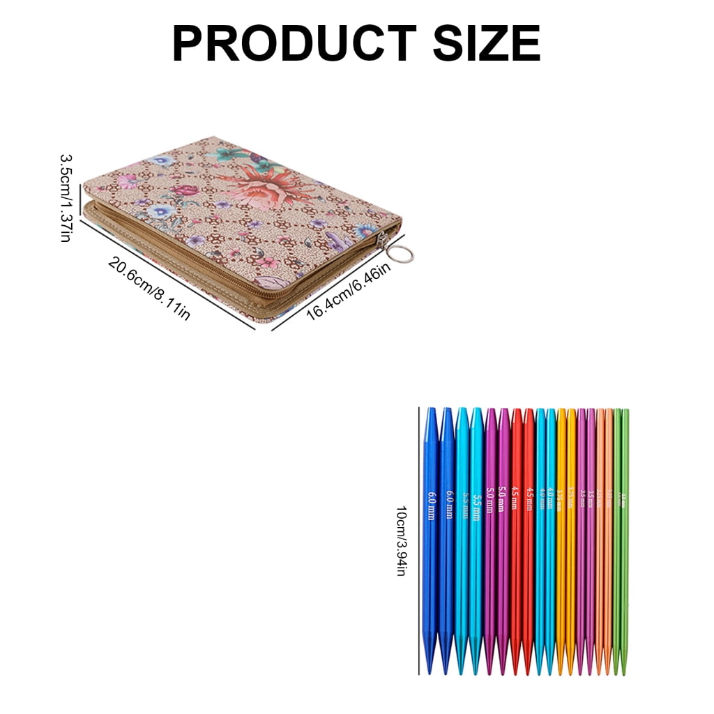 BQBQERT 9Pairs Interchangeable Circular Knitting Needle Set 3.0mm-6.0mm Aluminum Knitting Needle Set for Knitting Sweater Sock