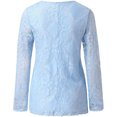 thumbnail image 5 of "OKBOP Plus Size Tops,Fashion Solid Color Lace Splicing V-Neck Long Sleeve Slim T-Shirt Women Blouse Halloween Shirt", 5 of 5