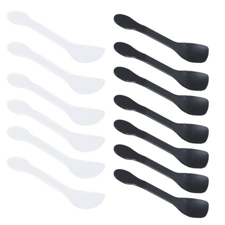 

200pcs Disposable Spoons Plastic Cake Spoons Dessert Spoons Ice-cream Spoons for Home Shop Party