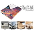 thumbnail image 5 of Dystopian Alien Worlds Throw Blanket 60" x 90" Soft and Warm Blankets for Couch Sofa and Bed, 5 of 7