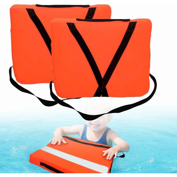 Boat Throwable Flotation Device, 2025 Upgraded High Buoyancy Boat Throw Cushion with Strap, Swimming & Rescue Boat Throwable Flotation Device, Orange Throwable Flotation Cushion