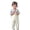 Beige, variant on Toddler Boys Girls Cotton Romper Straight Leg Preppy Trendy Harem Dungarees Pants Summer Casual Easter Jumpsuit 𝐔niforms